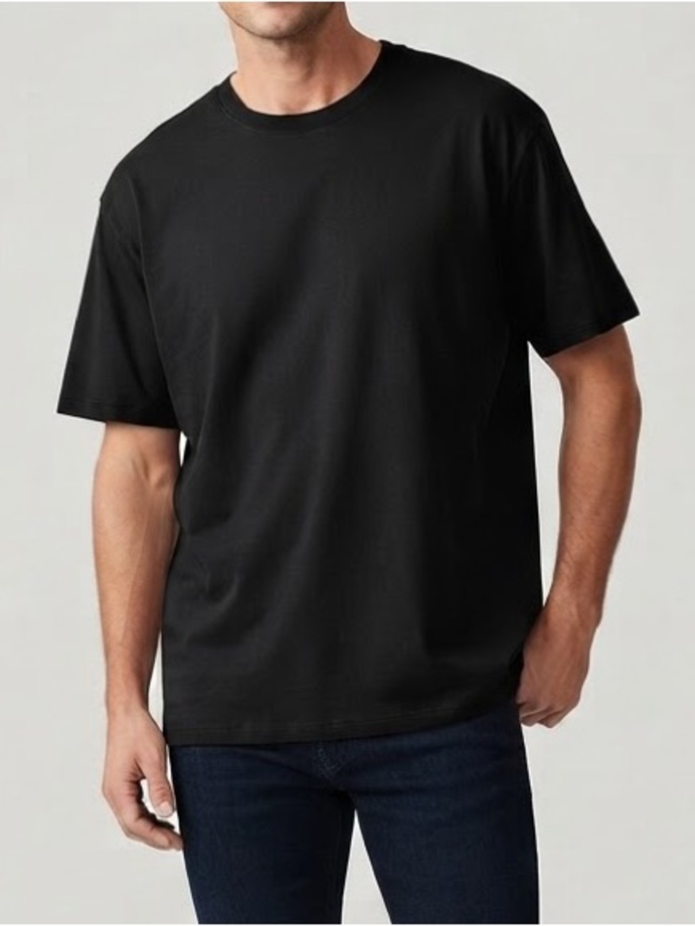 Saks Fifth Avenue Men's Black Short-Sleeve Crew Tee